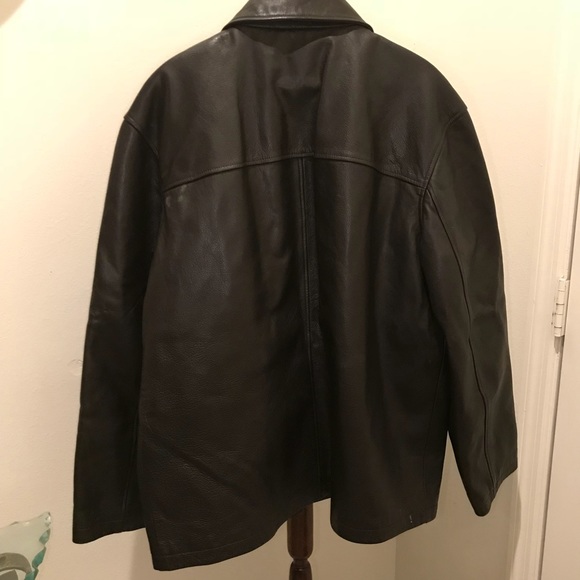 J. Crew heavy leather jacket size Large - Picture 2 of 5